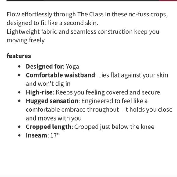 Lululemon Awakening Cropped Pant 17" Like New by Lululemon - Picture 9 of 9